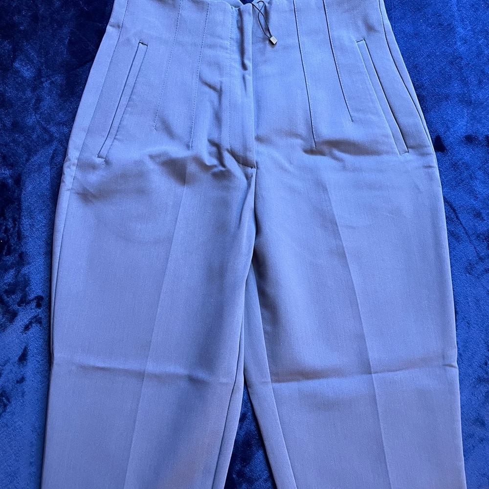 Zara High Waisted Dusty Blue Pants